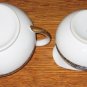 Noritake 1921 Daventry Covered Sugar Bowl & Creamer Blue Flowers Scrolls