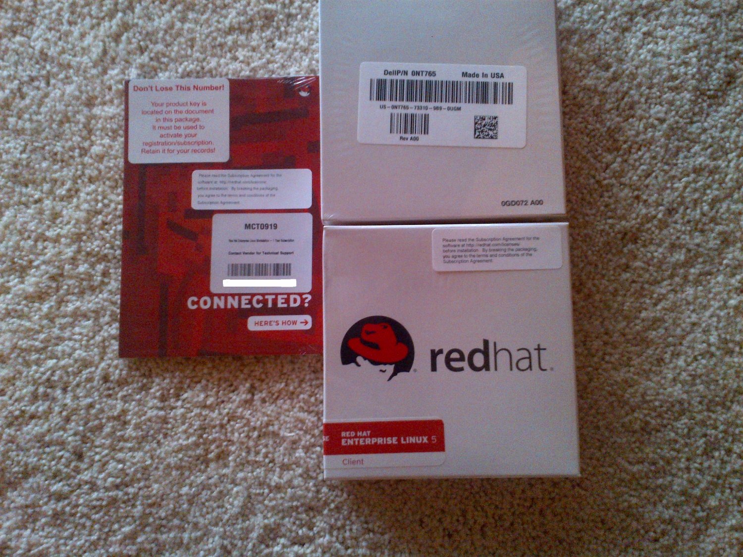 New Sealed Red Hat Enterprise Linux 5 Desktop Client Media and Subscription $28.00