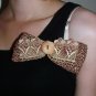 Cute.. FREE POST knitted handmade bow corsage LOVELY GIFT.STOCKING FILLER..