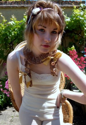Ditsy print hand knitted necktie