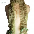 Fabulous pleated fabric knitted scarf