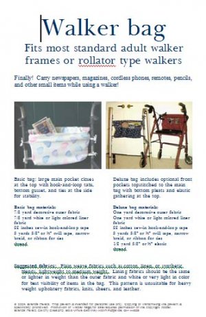 Sewing Pattern To Create A Walker Bag Tote Caddy Or Carry All For Sewing Pattern To Create A Walker Bag Tote Caddy Or Carry All For S Children