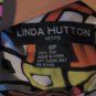 Linda Hutton 100% SILK sleeveless multi colored shirt size 4