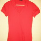 EYESHADOW red v-neck with collar short sleeve L