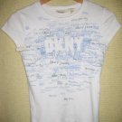 DKNY screen T-shirt in white size Petite S