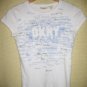 DKNY screen T-shirt in white size Petite S