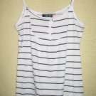 REALITEE tank!  White with black stripes S/M