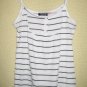 REALITEE tank!  White with black stripes S/M