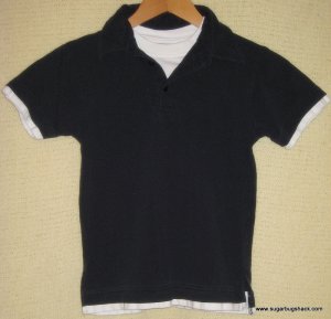 UNIFORM faux layered polo size 7