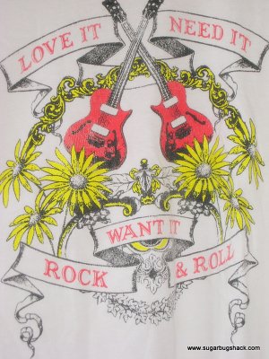 ROCK & ROLL T-shirt!  size juniors Large (11-13)