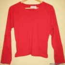 Bright RED long sleeved cotton shirt Size XL