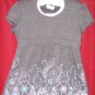 CUTE!  Hooded gray shirt  Size 6