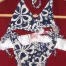 Hibiscus flowered swim suit Size xs 4-5