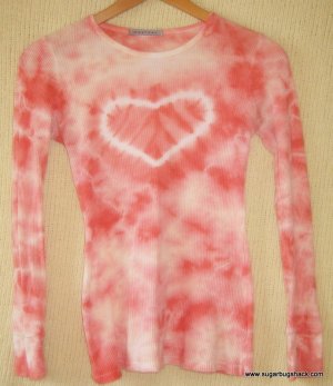 TIE-DYE long sleeve shirt with HEART size S