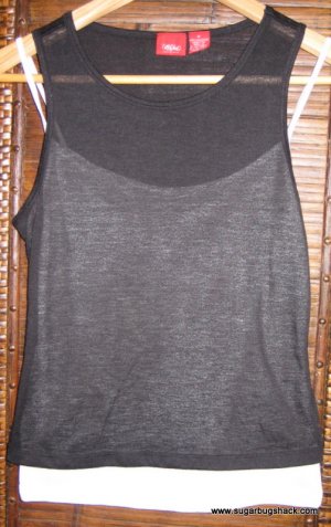 the LAYERED look!!  Built in white tank under navy