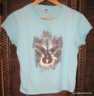 GUITAR print T-shirt!  S