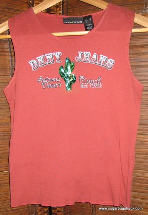 DKNY screen sequined sleeveless