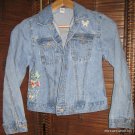GAP denim jacket with embroidered flowers  XL