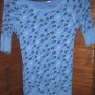 Blue shirt with cute guitar print
