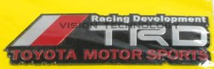 TOYOTA RACING DEVELOPMENT "TRD" MOTOR SPORTS ALUMINUM EMBLEM BADGE STICKER