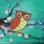 Small Print Owl Green