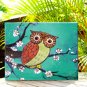 Small Print Owl Green