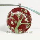 Tree of Life Round Glass Pendant