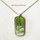 Spring Rectangle Glass Pendant