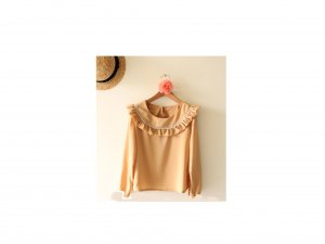 Bronze Top with Butterfly Neckline