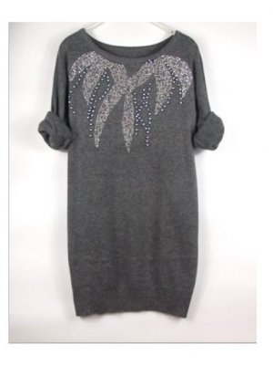 U Neck with handmade details long Top