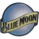 Blue Moon Embossed Metal Sign