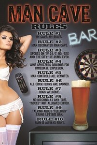 Poster- Man Cave Rules