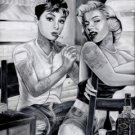 Audrey Hepburn and Marilyn Monroe Tattoo Poster
