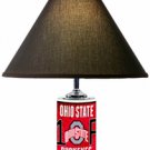 Ohio State Buckeyes License Plate Table Lamp w/ Black Shade