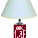 The University of Alabama Crimson Tide License Plate Table Lamp w/ White Shade
