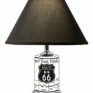 Route 66 "Get Your Kicks" License Plate Table Lamp w/ Black Shade