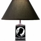 POW/MIA License Plate Table Lamp w/ Black Shade