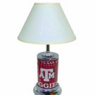 Texas A&M License Plate Lamp w/White Shade