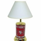 San Francisco 49ers License Plate Lamp w/White Shade