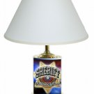 Sheriff License Plate Lamp w/White Shade
