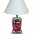 Atlanta Falcons License Plate Lamp w/White Shade
