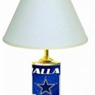 Dallas Cowboys License Plate Lamp w/White Shade