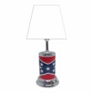 Rebel Flag License Plate Lamp w/ White Shade