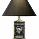 Pittsburgh Penguins License Plate Lamp with Black Shade
