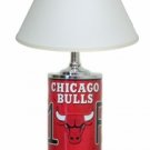 Chicago Bulls License Plate Lamp with Black Shade