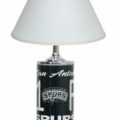 San Antonio Spurs License Plate Lamp with White Shade