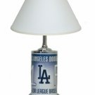 LA Dodgers License Plate Lamp with White Shade
