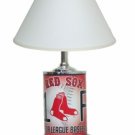 Boston Red Sox License Plate Lamp with White Shade