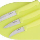 BenchMark Glow in the Dark Yellow Kitchen Knife Set w/ Cutting Board