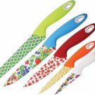 BenchMark Fruit Pattern Kitchen Knife 5 Pc Set
